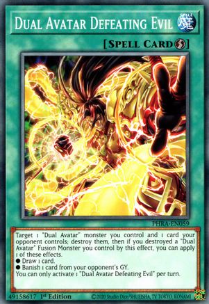 Dual Avatar Defeating Evil [PHRA-EN059] Common - Yu-Gi-Oh! - Card Brawlers | Quebec | Canada |