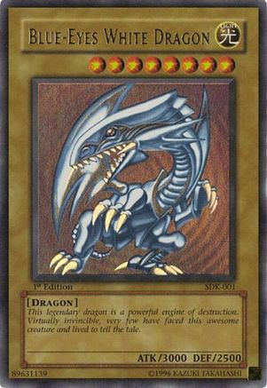 Dragon blanc aux yeux bleus [SDK-001] Ultra Rare 