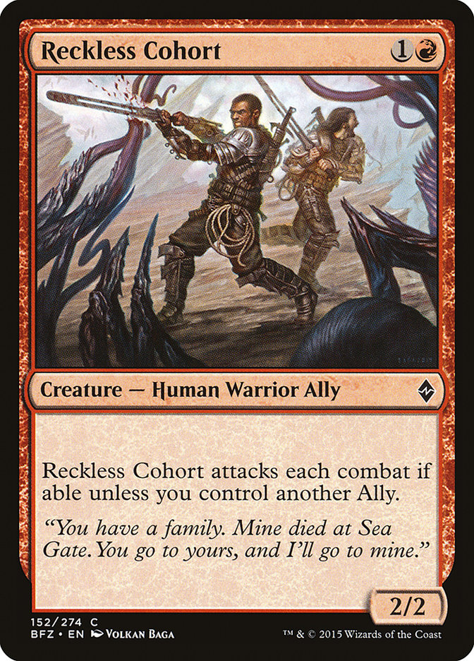 Reckless Cohort [Battle for Zendikar] - Magic: The Gathering - Card Brawlers | Quebec | Canada |