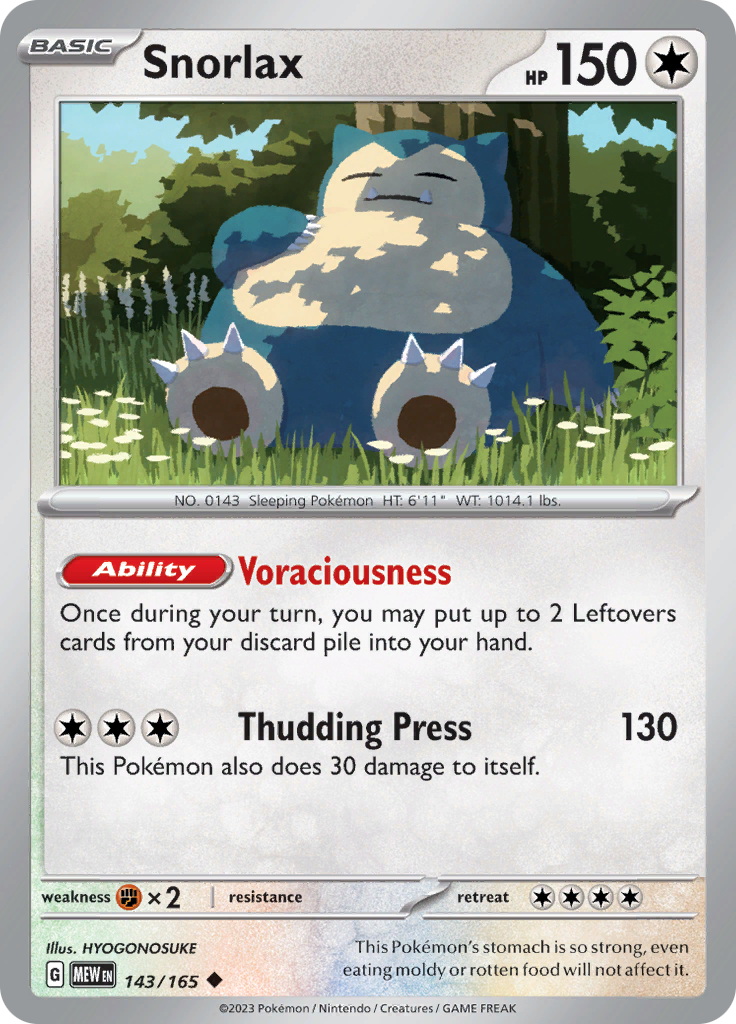 Snorlax (143/165) [Scarlet & Violet 151] - Pokémon - Card Brawlers | Quebec | Canada |