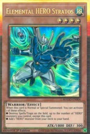 Elemental HERO Stratos (Alternate Art) [MAGO-EN004] Gold Rare - Yu-Gi-Oh! - Card Brawlers | Quebec | Canada |
