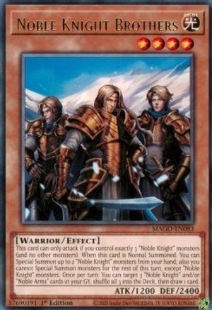 Noble Knight Brothers [MAGO-EN083] Rare - Yu-Gi-Oh! - Card Brawlers | Quebec | Canada |