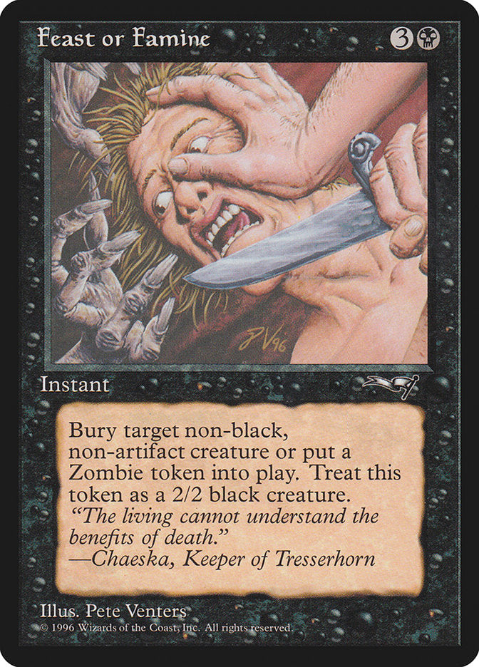 Feast or Famine (Face Pressed) [Alliances] - Magic: The Gathering - Card Brawlers | Quebec | Canada |
