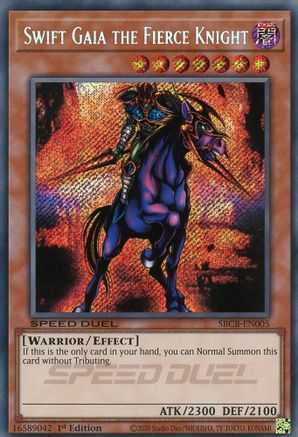 Swift Gaia the Fierce Knight (Secret) [SBCB-EN005] Secret Rare - Yu-Gi-Oh! - Card Brawlers | Quebec | Canada |