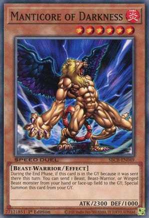 Manticore of Darkness [SBCB-EN049] Common - Yu-Gi-Oh! - Card Brawlers | Quebec | Canada |
