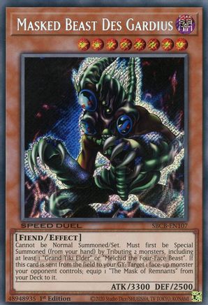 Masked Beast Des Gardius (Secret) [SBCB-EN107] Secret Rare - Yu-Gi-Oh! - Card Brawlers | Quebec | Canada |