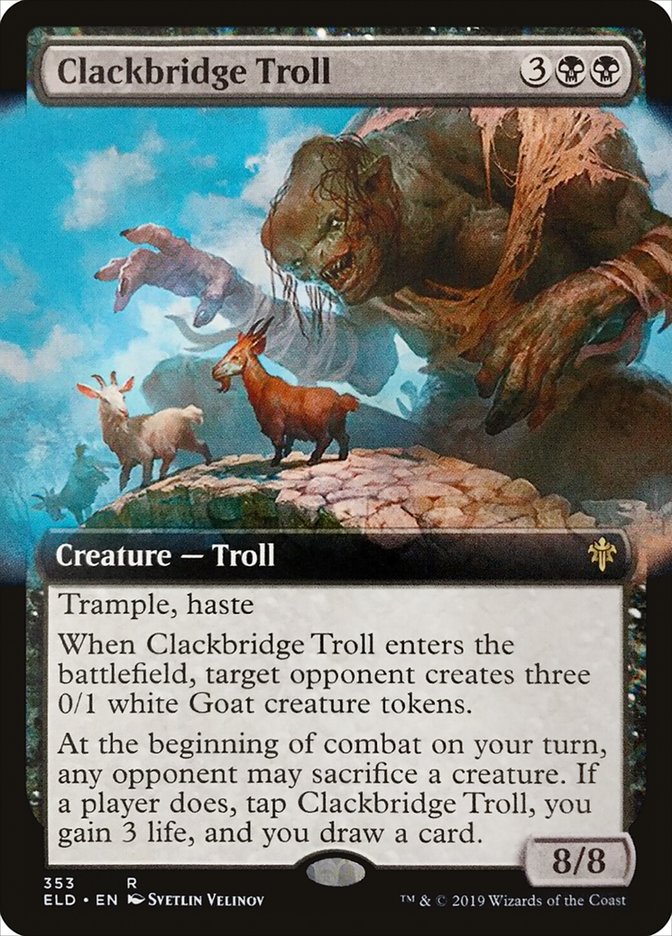 Clackbridge Troll (Extended Art) [Throne of Eldraine] - Magic: The Gathering - Card Brawlers | Quebec | Canada |