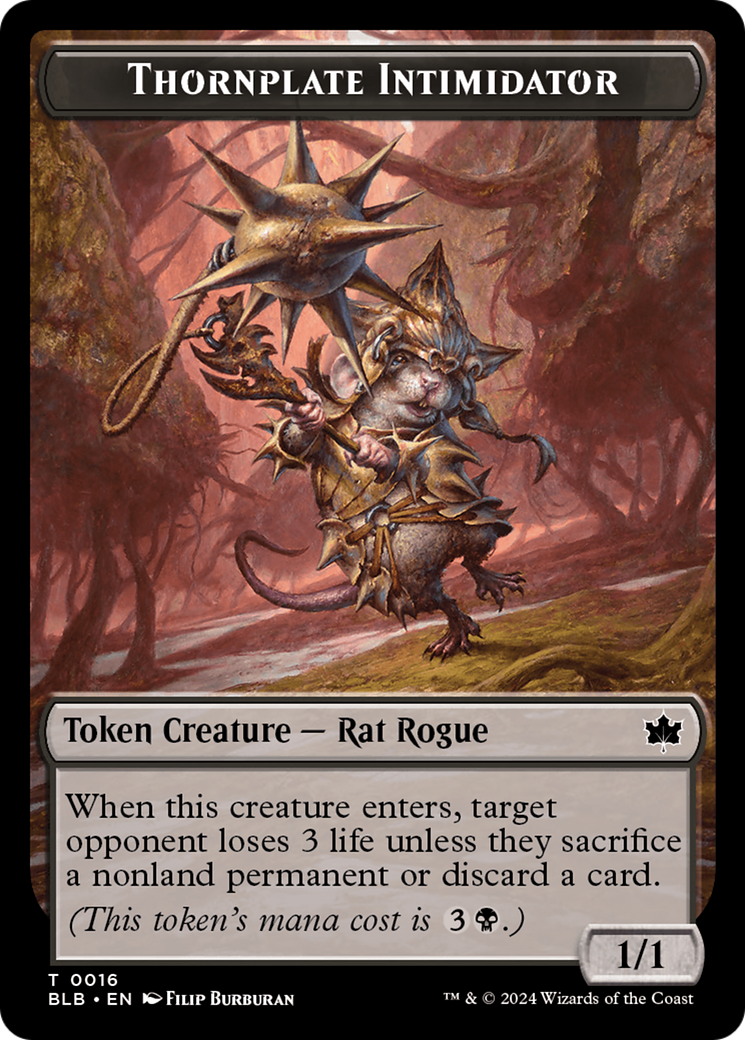 Thornplate Intimidator Token [Bloomburrow Tokens] - Magic: The Gathering - Card Brawlers | Quebec | Canada |