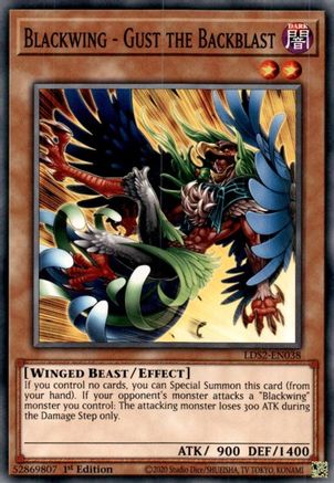Blackwing - Gust the Backblast [LDS2-EN038] Common - Yu-Gi-Oh! - Card Brawlers | Quebec | Canada |