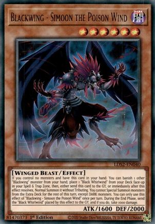 Blackwing - Simoon the Poison Wind [LDS2-EN040] Ultra Rare - Yu-Gi-Oh! - Card Brawlers | Quebec | Canada |