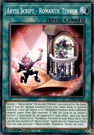 Abyss Script - Romantic Terror [LDS2-EN062] Common - Yu-Gi-Oh! - Card Brawlers | Quebec | Canada |