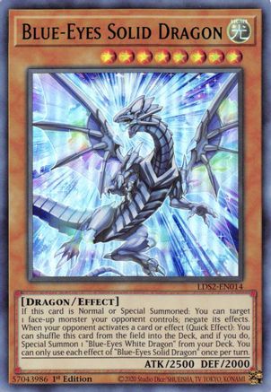 Blue-Eyes Solid Dragon (Green) [LDS2-EN014] Ultra Rare - Yu-Gi-Oh! - Card Brawlers | Quebec | Canada |