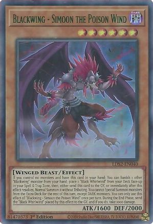 Blackwing - Simoon the Poison Wind (Green) [LDS2-EN040] Ultra Rare - Yu-Gi-Oh! - Card Brawlers | Quebec | Canada |