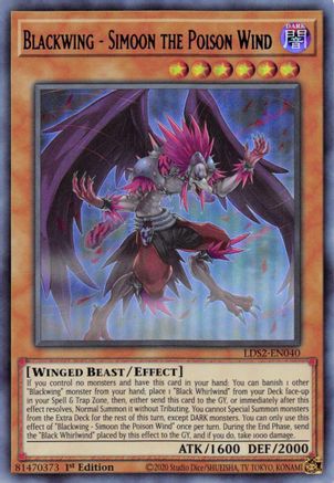 Blackwing - Simoon the Poison Wind (Purple) [LDS2-EN040] Ultra Rare - Yu-Gi-Oh! - Card Brawlers | Quebec | Canada |