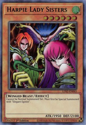 Harpie Lady Sisters (Green) [LDS2-EN065] Ultra Rare - Yu-Gi-Oh! - Card Brawlers | Quebec | Canada |