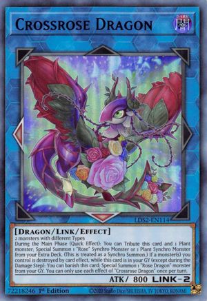 Crossrose Dragon (Blue) [LDS2-EN114] Ultra Rare - Yu-Gi-Oh! - Card Brawlers | Quebec | Canada |