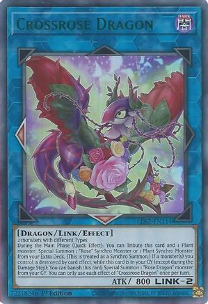 Crossrose Dragon (Green) [LDS2-EN114] Ultra Rare - Yu-Gi-Oh! - Card Brawlers | Quebec | Canada |