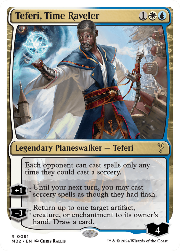 Teferi, Time Raveler (White Border) [Mystery Booster 2] - Magic: The Gathering - Card Brawlers | Quebec | Canada |