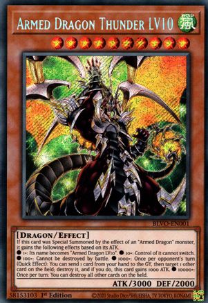 Armed Dragon Thunder LV10 [BLVO-EN001] Secret Rare - Yu-Gi-Oh! - Card Brawlers | Quebec | Canada |