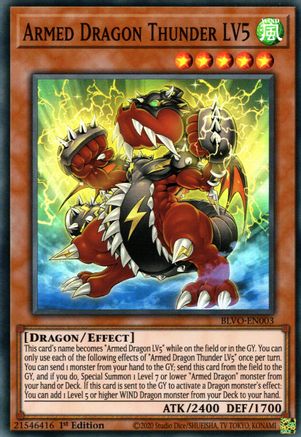 Armed Dragon Thunder LV5 [BLVO-EN003] Super Rare - Yu-Gi-Oh! - Card Brawlers | Quebec | Canada |