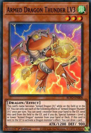 Armed Dragon Thunder LV3 [BLVO-EN004] Super Rare - Yu-Gi-Oh! - Card Brawlers | Quebec | Canada |