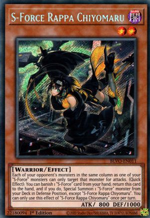 S-Force Rappa Chiyomaru [BLVO-EN011] Secret Rare - Yu-Gi-Oh! - Card Brawlers | Quebec | Canada |