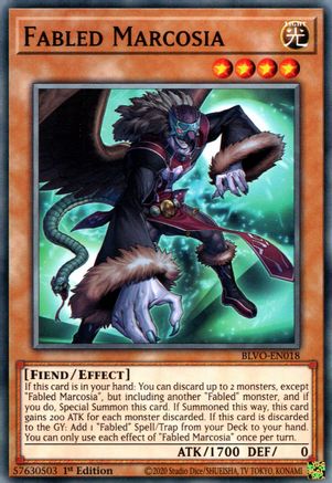 Fabled Marcosia [BLVO-EN018] Common - Yu-Gi-Oh! - Card Brawlers | Quebec | Canada |