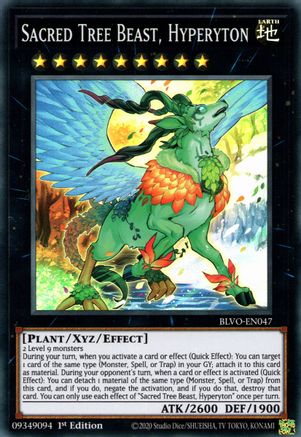 Sacred Tree Beast, Hyperyton [BLVO-EN047] Super Rare - Yu-Gi-Oh! - Card Brawlers | Quebec | Canada |