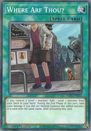 Where Arf Thou? [SDFC-EN034] Common - Yu-Gi-Oh! - Card Brawlers | Quebec | Canada |