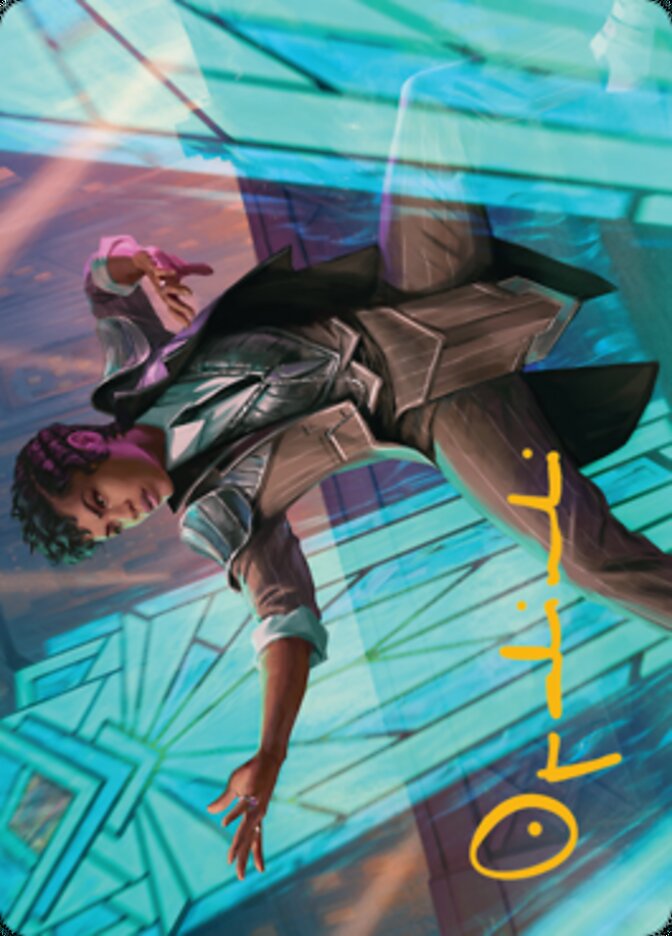 Dapper Shieldmate Art Card (Gold-Stamped Signature) [Streets of New Capenna Art Series] - Magic: The Gathering - Card Brawlers | Quebec | Canada |