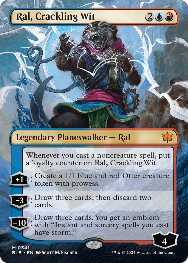 Ral, Crackling Wit (Borderless) [Bloomburrow] - Magic: The Gathering - Card Brawlers | Quebec | Canada |
