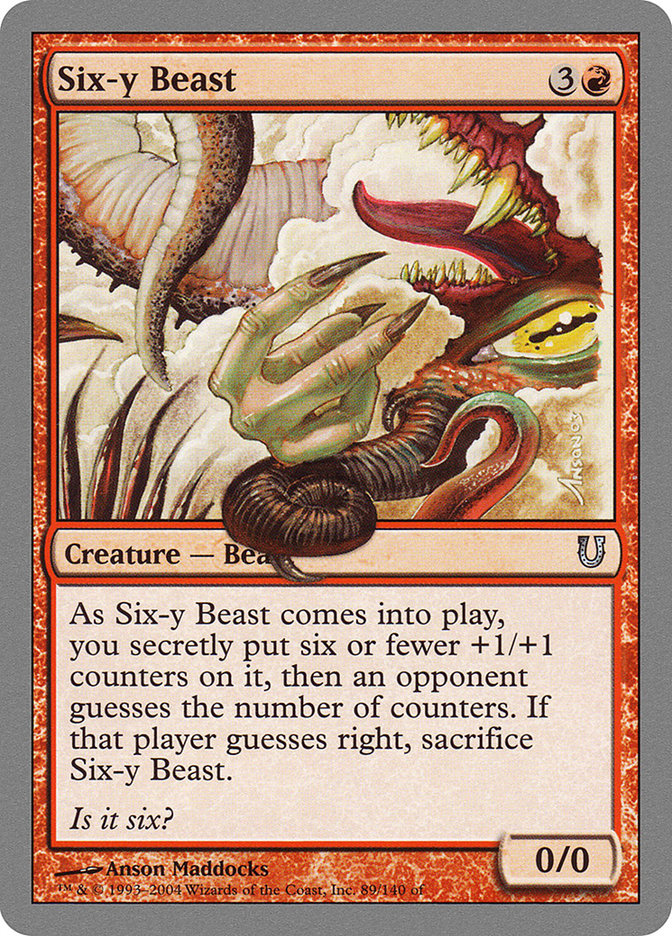 Six-y Beast [Unhinged] - Magic: The Gathering - Card Brawlers | Quebec | Canada |