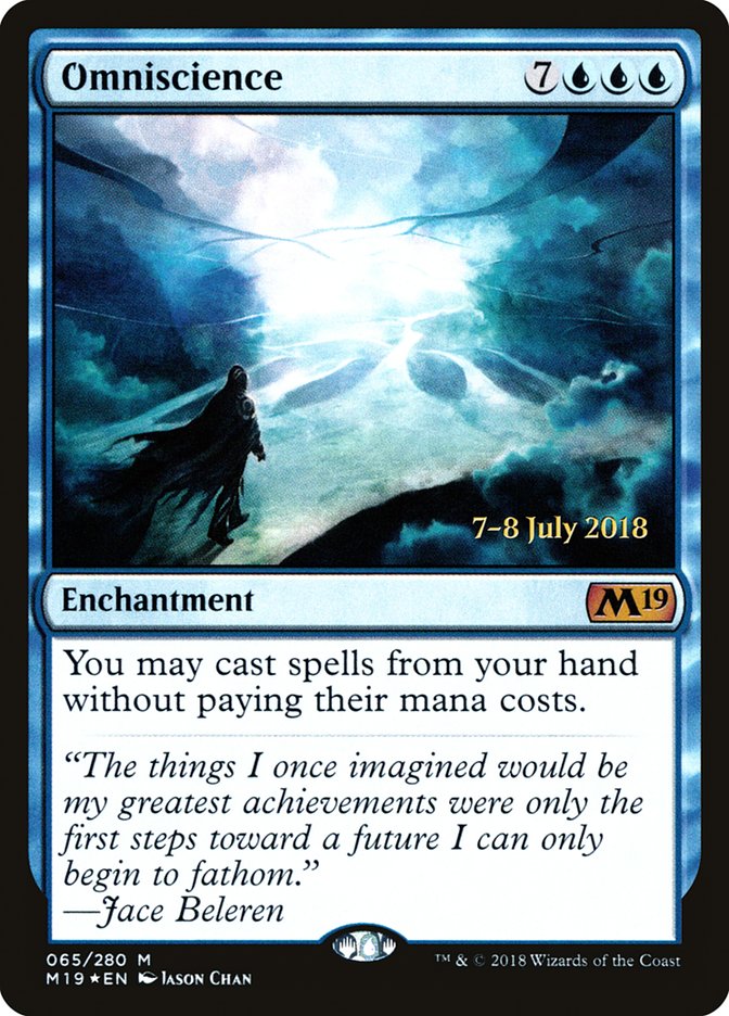 Omniscience [Core Set 2019 Prerelease Promos] - Magic: The Gathering - Card Brawlers | Quebec | Canada |