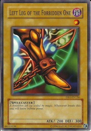 Left Leg of the Forbidden One [DB1-EN136] Common - Yu-Gi-Oh! - Card Brawlers | Quebec | Canada |
