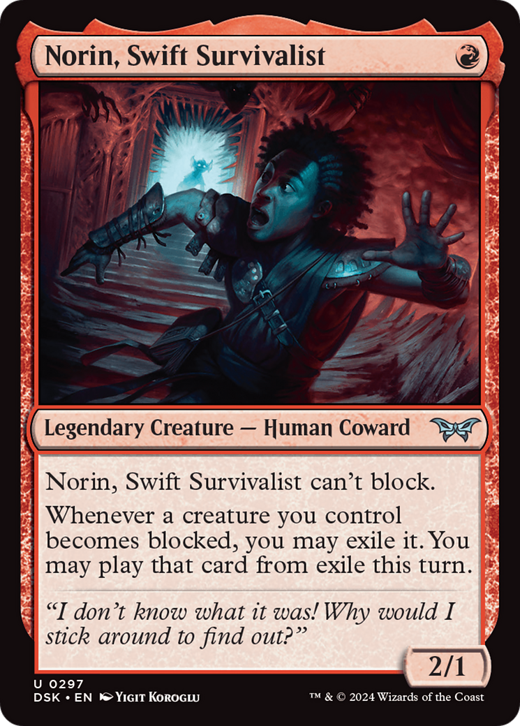 Norin, Swift Survivalist (0297) [Duskmourn: House of Horror] - Magic: The Gathering - Card Brawlers | Quebec | Canada |