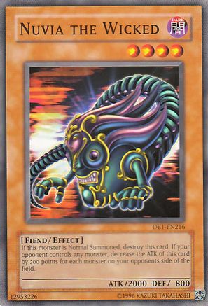 Nuvia the Wicked [DB1-EN216] Common - Yu-Gi-Oh! - Card Brawlers | Quebec | Canada |