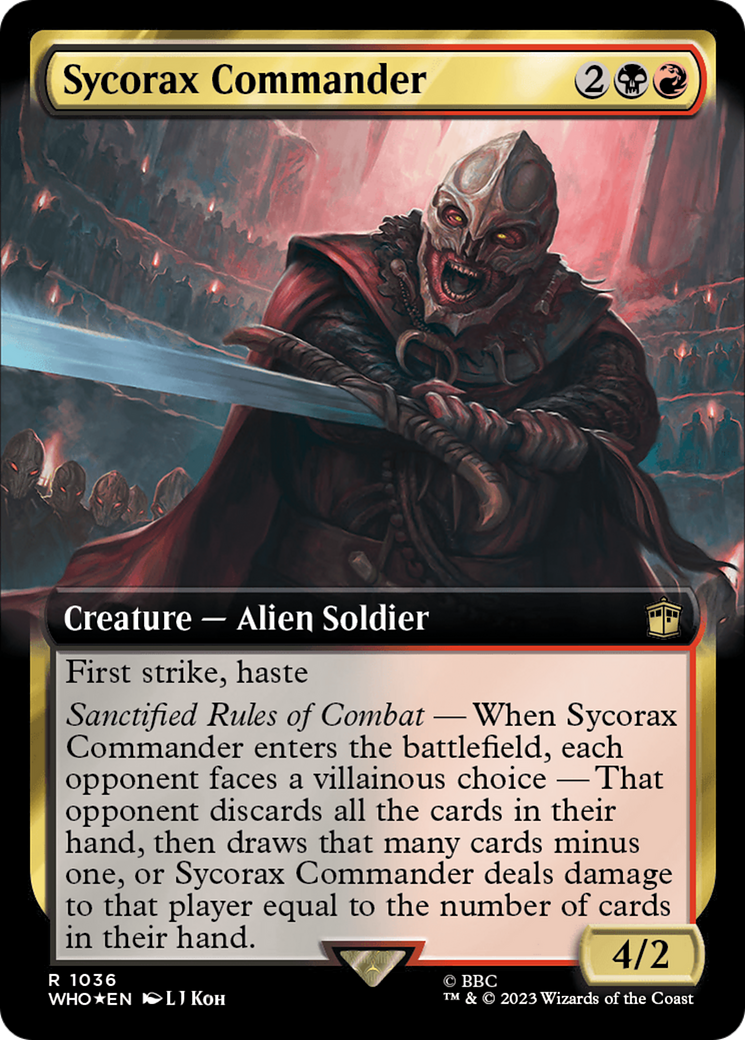 Sycorax Commander (Extended Art) (Surge Foil) [Doctor Who] - Magic: The Gathering - Card Brawlers | Quebec | Canada |