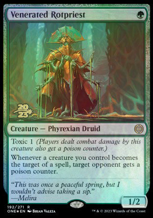 Venerated Rotpriest [Phyrexia: All Will Be One Prerelease Promos] - Magic: The Gathering - Card Brawlers | Quebec | Canada |