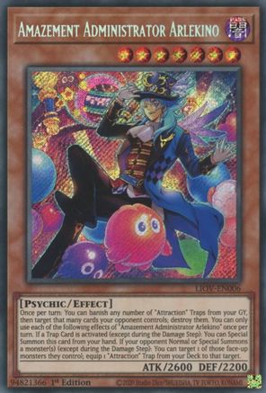 Amazement Administrator Arlekino [LIOV-EN006] Secret Rare - Yu-Gi-Oh! - Card Brawlers | Quebec | Canada |