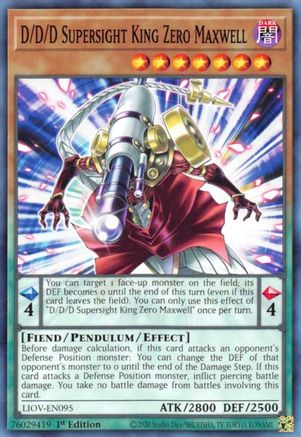 D/D/D Supersight King Zero Maxwell [LIOV-EN095] Common - Yu-Gi-Oh! - Card Brawlers | Quebec | Canada |
