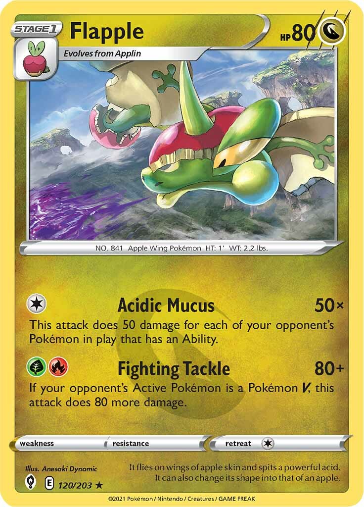 Flapple (120/203) [Sword & Shield: Evolving Skies] - Pokémon - Card Brawlers | Quebec | Canada |
