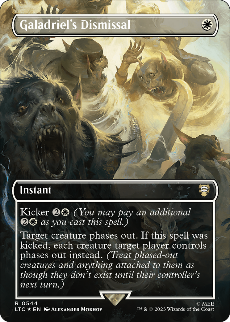 Galadriel's Dismissal (Borderless) (Surge Foil) [The Lord of the Rings: Tales of Middle-Earth Commander] - Magic: The Gathering - Card Brawlers | Quebec | Canada |