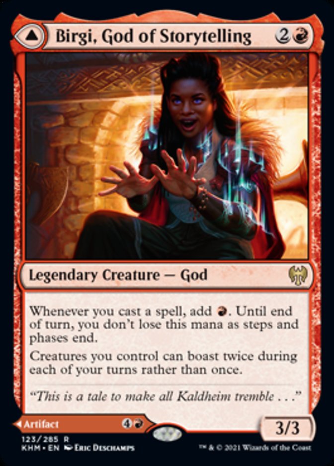 Birgi, God of Storytelling // Harnfel, Horn of Bounty [Kaldheim] - Magic: The Gathering - Card Brawlers | Quebec | Canada |