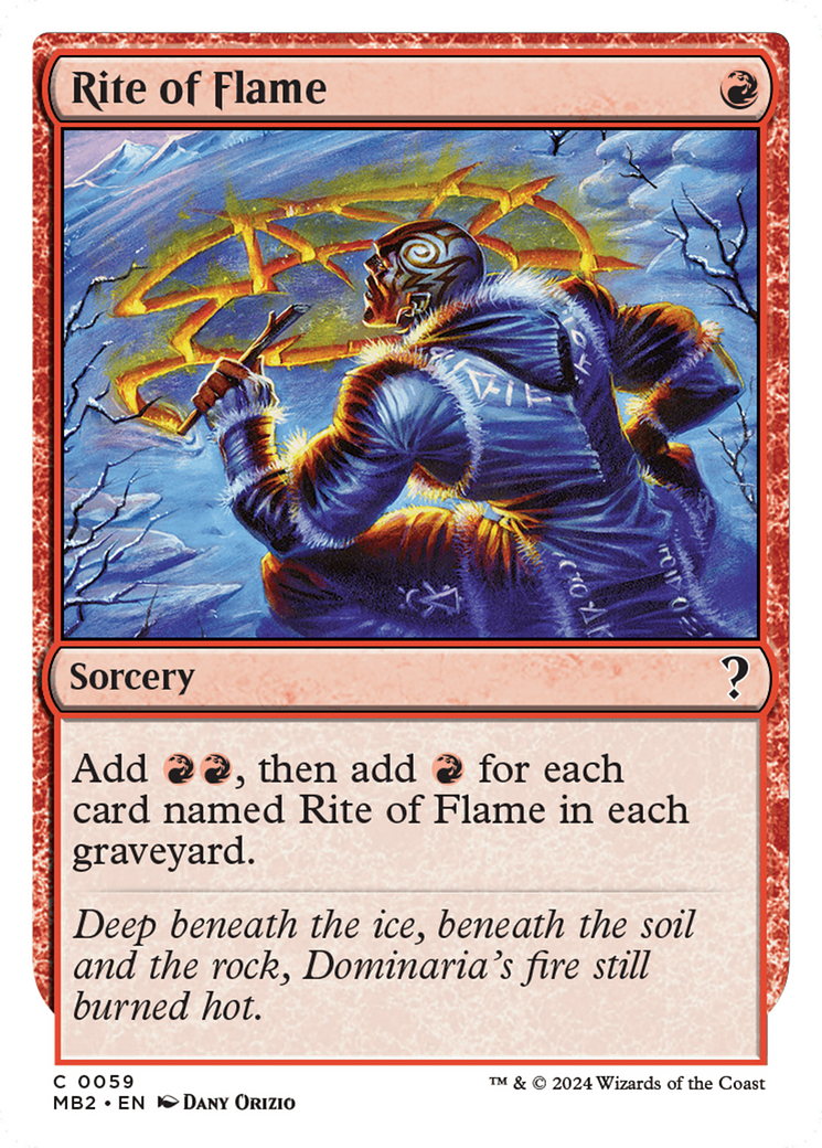 Rite of Flame (White Border) [Mystery Booster 2] - Magic: The Gathering - Card Brawlers | Quebec | Canada |