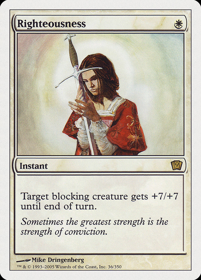 Righteousness [Ninth Edition] - Magic: The Gathering - Card Brawlers | Quebec | Canada |