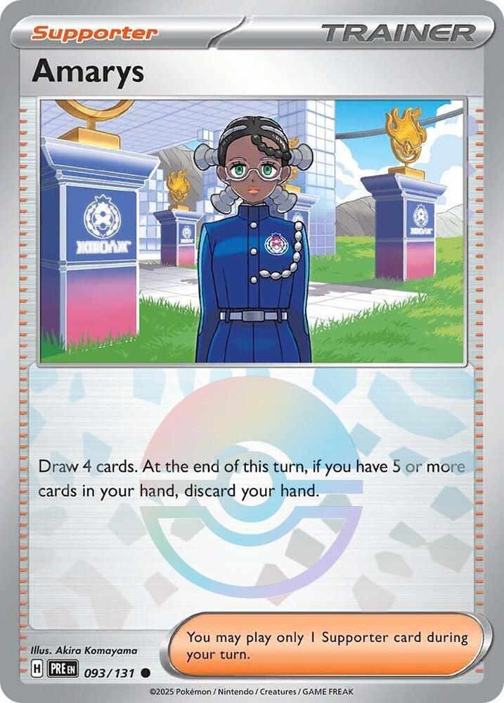 Amarys (093/131) (Poke Ball Pattern) [Scarlet & Violet: Prismatic Evolutions] - Pokémon - Card Brawlers | Quebec | Canada |