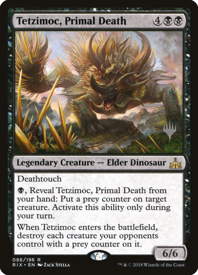 Tetzimoc, Primal Death (Promo Pack) [Rivals of Ixalan Promos] - Magic: The Gathering - Card Brawlers | Quebec | Canada |