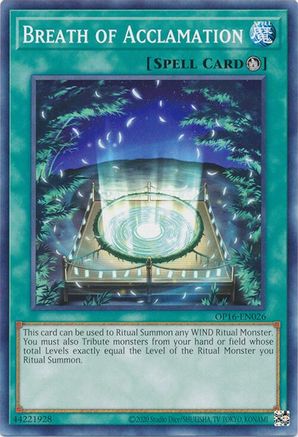 Breath of Acclamation [OP16-EN026] Common - Yu-Gi-Oh! - Card Brawlers | Quebec | Canada |