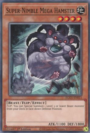Super-Nimble Mega Hamster [EGO1-EN011] Common - Yu-Gi-Oh! - Card Brawlers | Quebec | Canada |