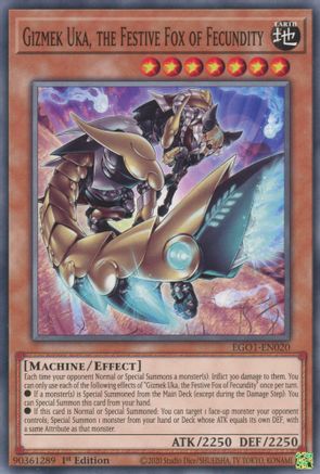 Gizmek Uka, the Festive Fox of Fecundity [EGO1-EN020] Common - Yu-Gi-Oh! - Card Brawlers | Quebec | Canada |